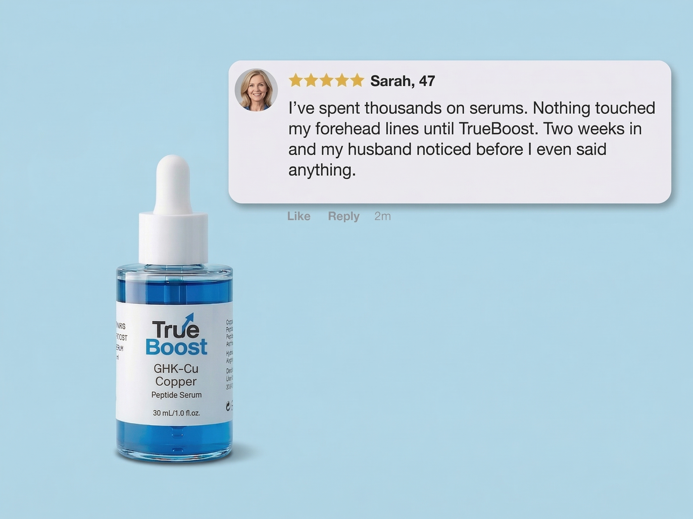 TrueBoost | Premium GHK-Cu Copper Peptide Anti-Aging Serum